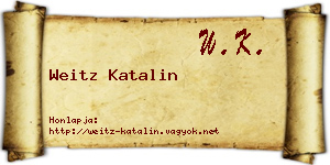 Weitz Katalin névjegykártya